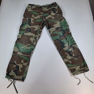 Vintage Military US ARMY Woodland Camouflage 28x31 Pants CARGO Trousers